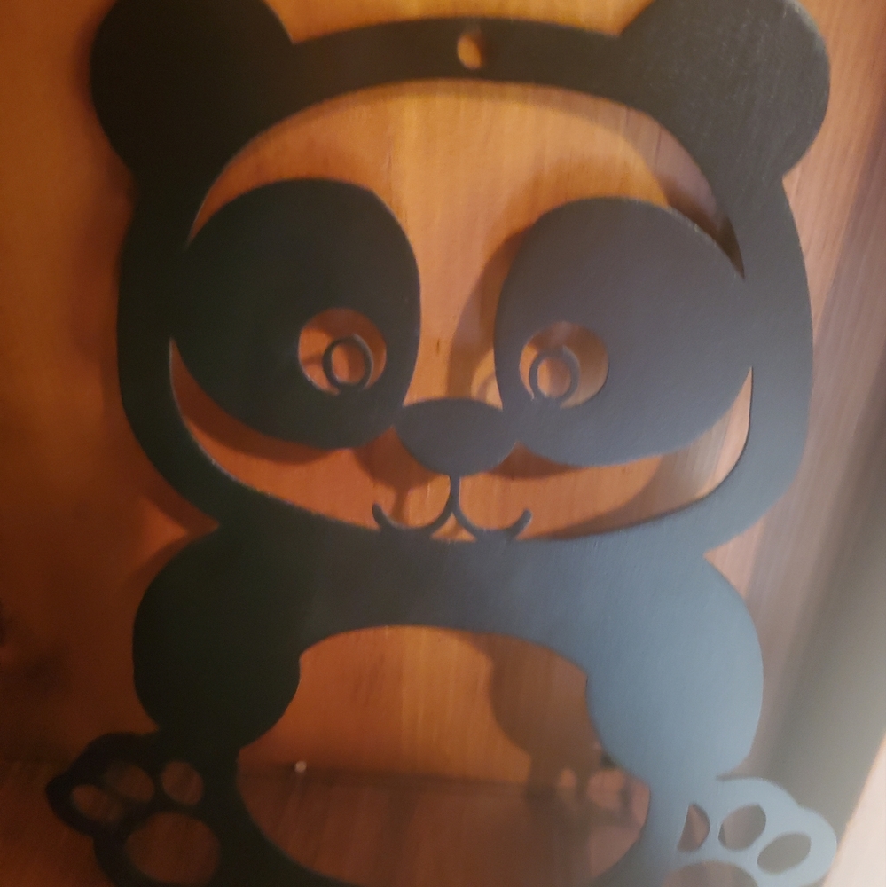 Metal panda decoration